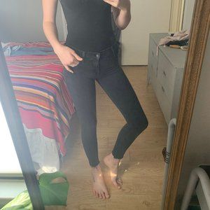 7 For All Mankind Dark Grey/Black Skinny Jeans